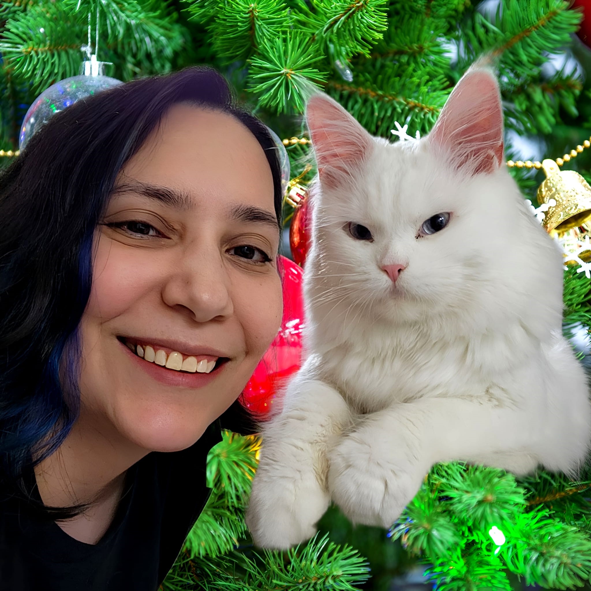 Christmas Selfie Featuring a Special Guest: Falkor!