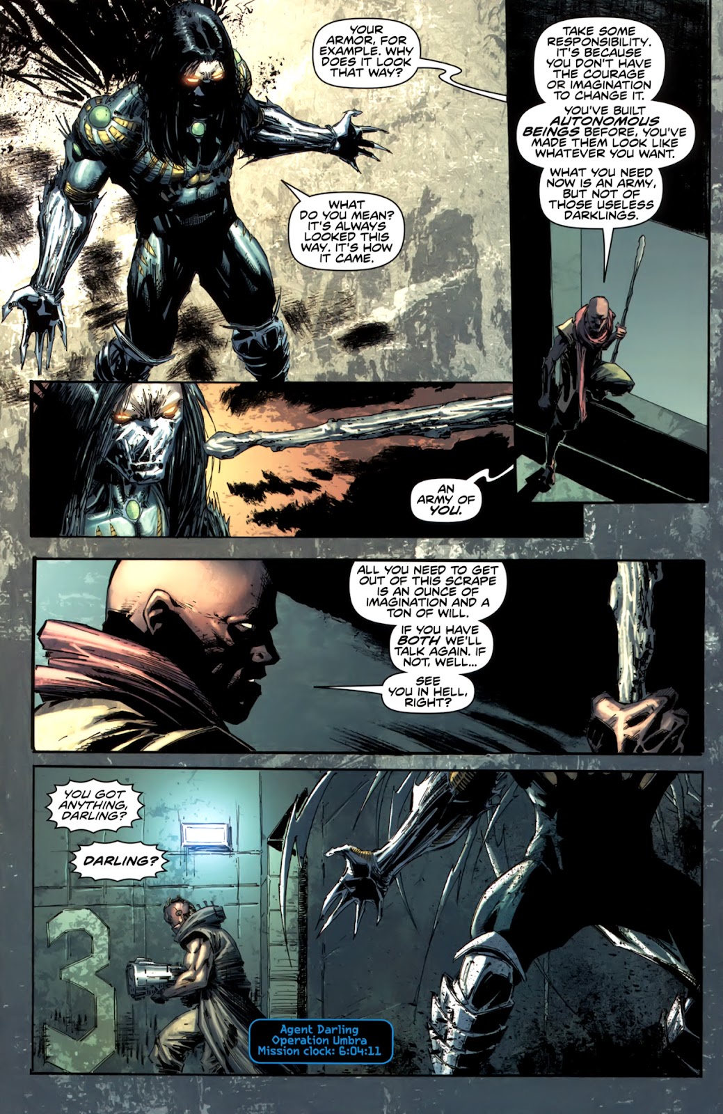 Jackie pulls a fast one on some mercenaries with clones - The Darkness (2007) #84