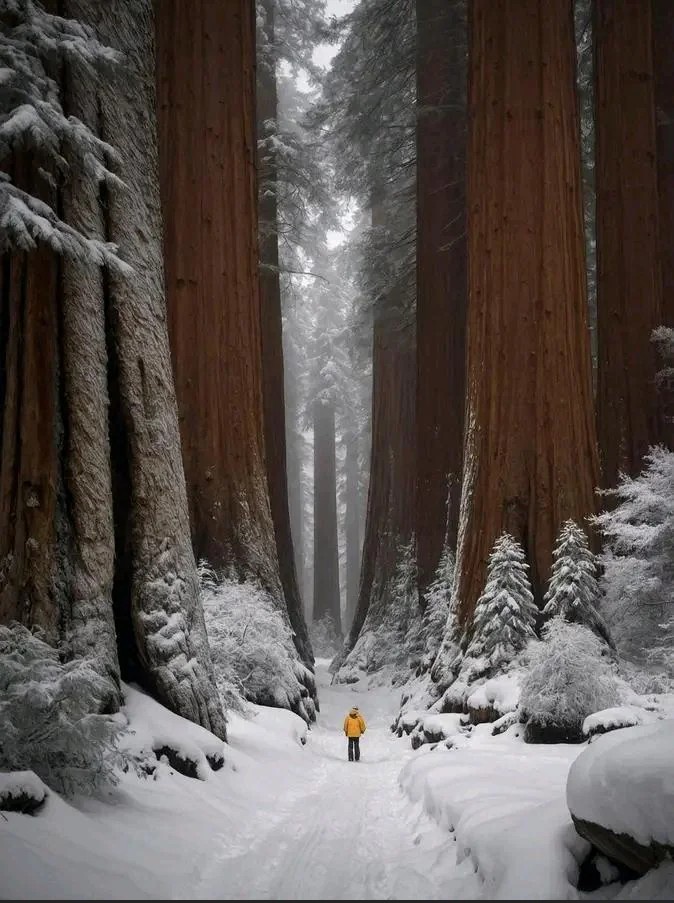 Majestic Trees of Sequoia National Park in California