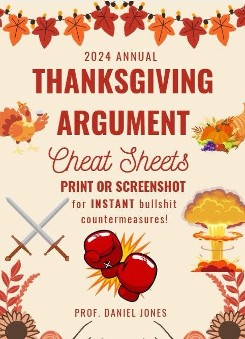Thanksgiving Argument Cheat Sheets: A Guide to Navigating Family Disputes