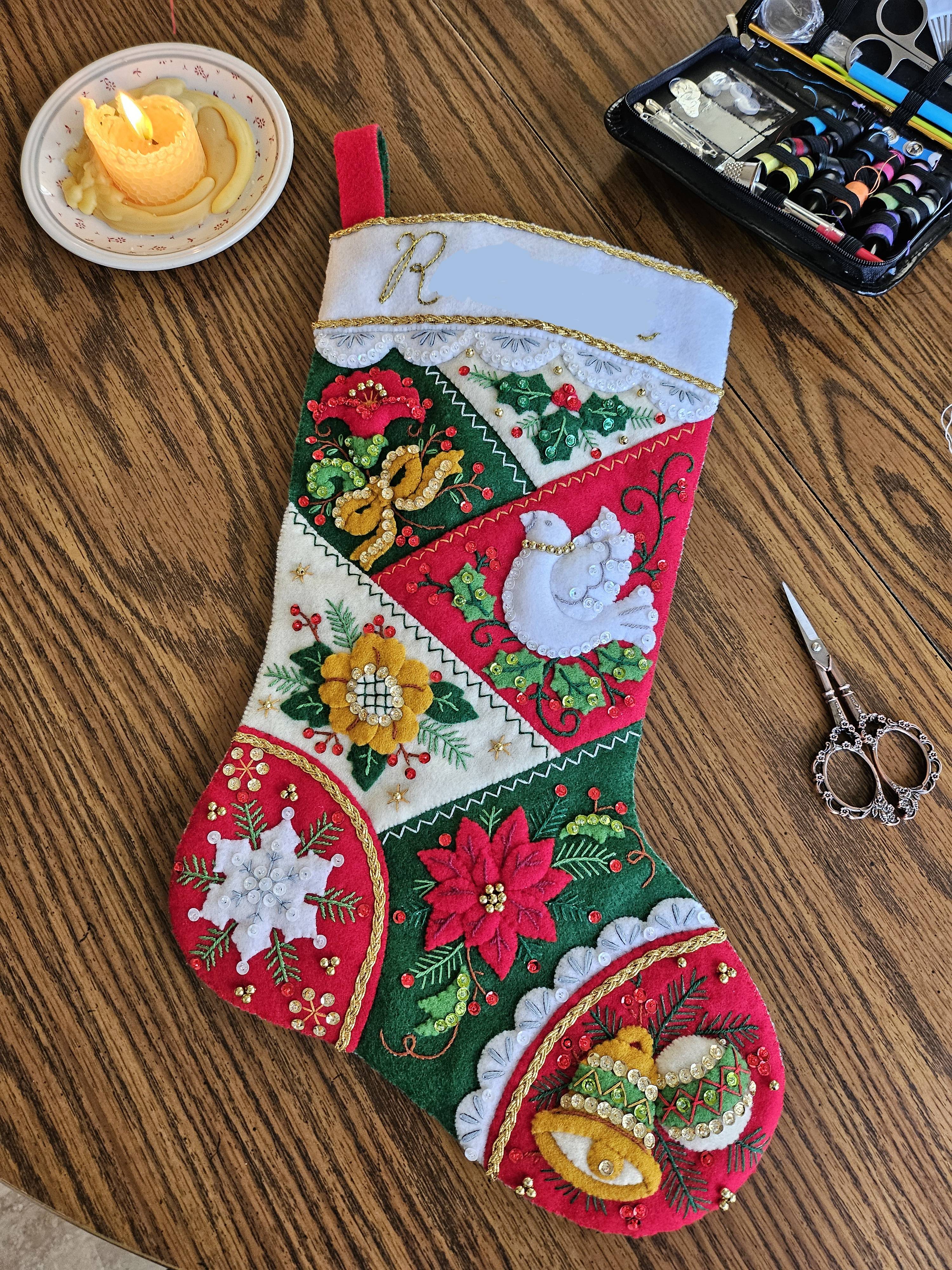 Adorable Felt Applique Stocking Design