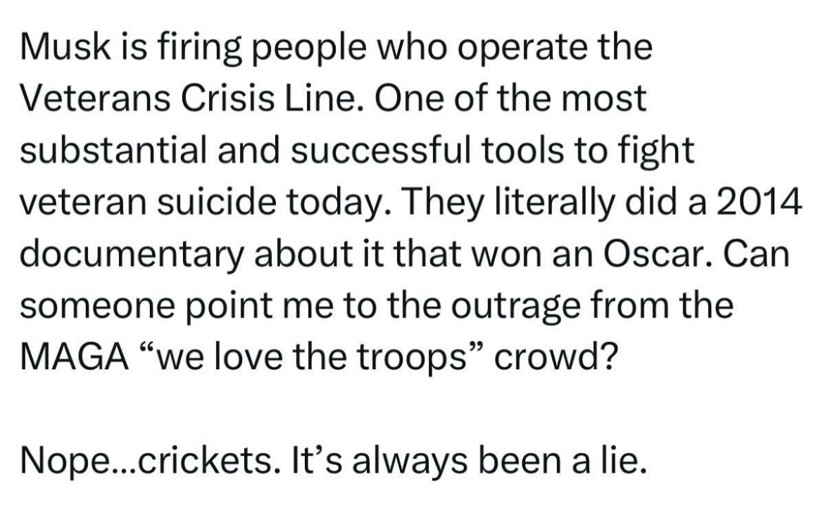 Attention active duty and veterans: this is how much your new leader values your service - he’d rather you just end it. If you support this guy, you really need to reconsider your choices.