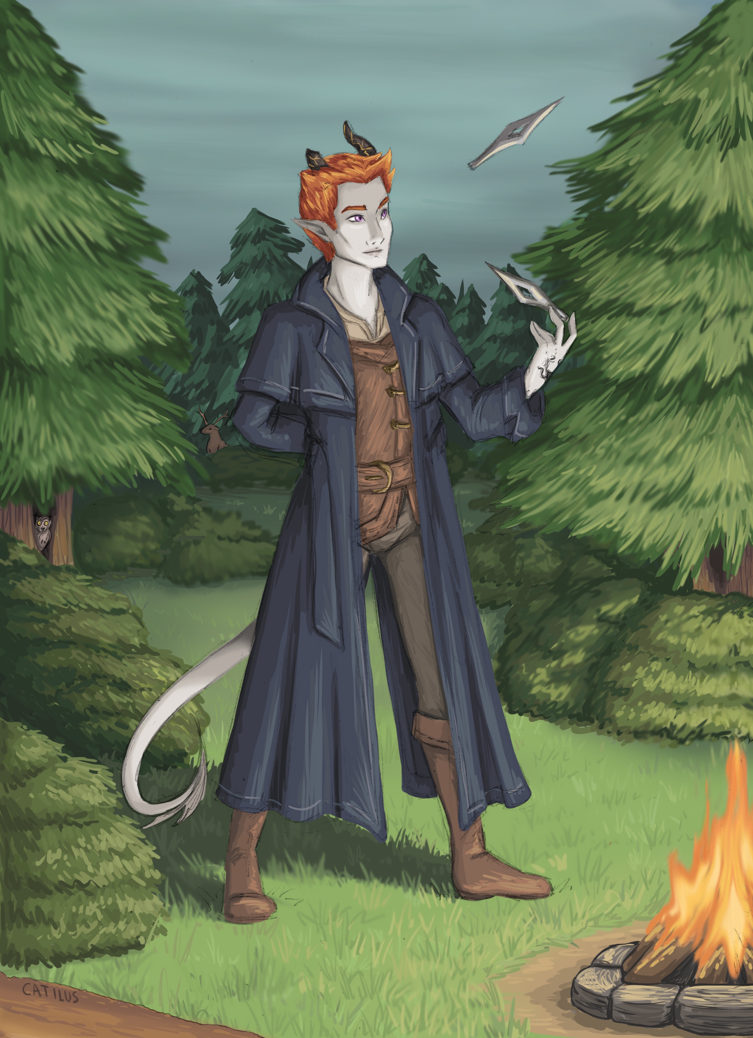 Meet My Oath-Bound Tiefling Rogue and Her Two Secret Animal Companions in D&D