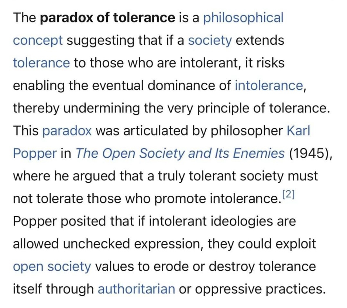 The Tolerance Paradox Explained