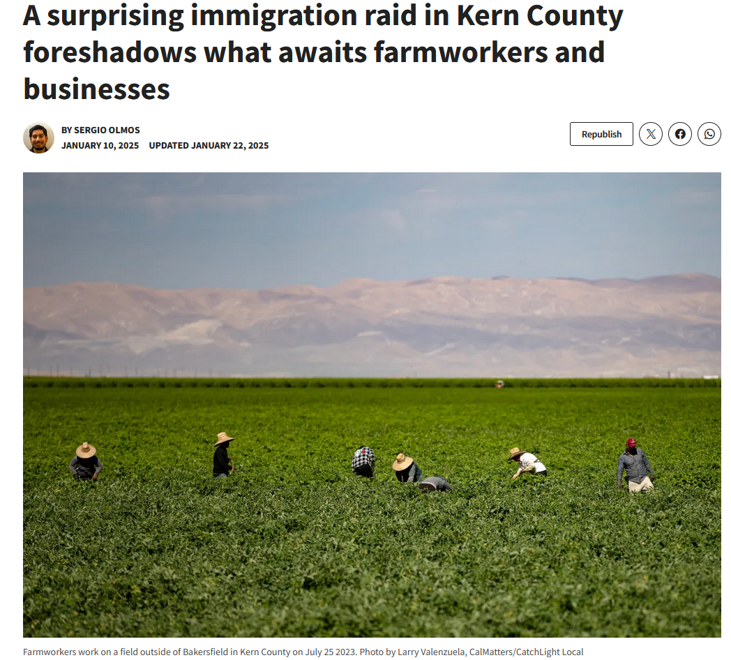 The raids began two weeks ago in the Central Valley.