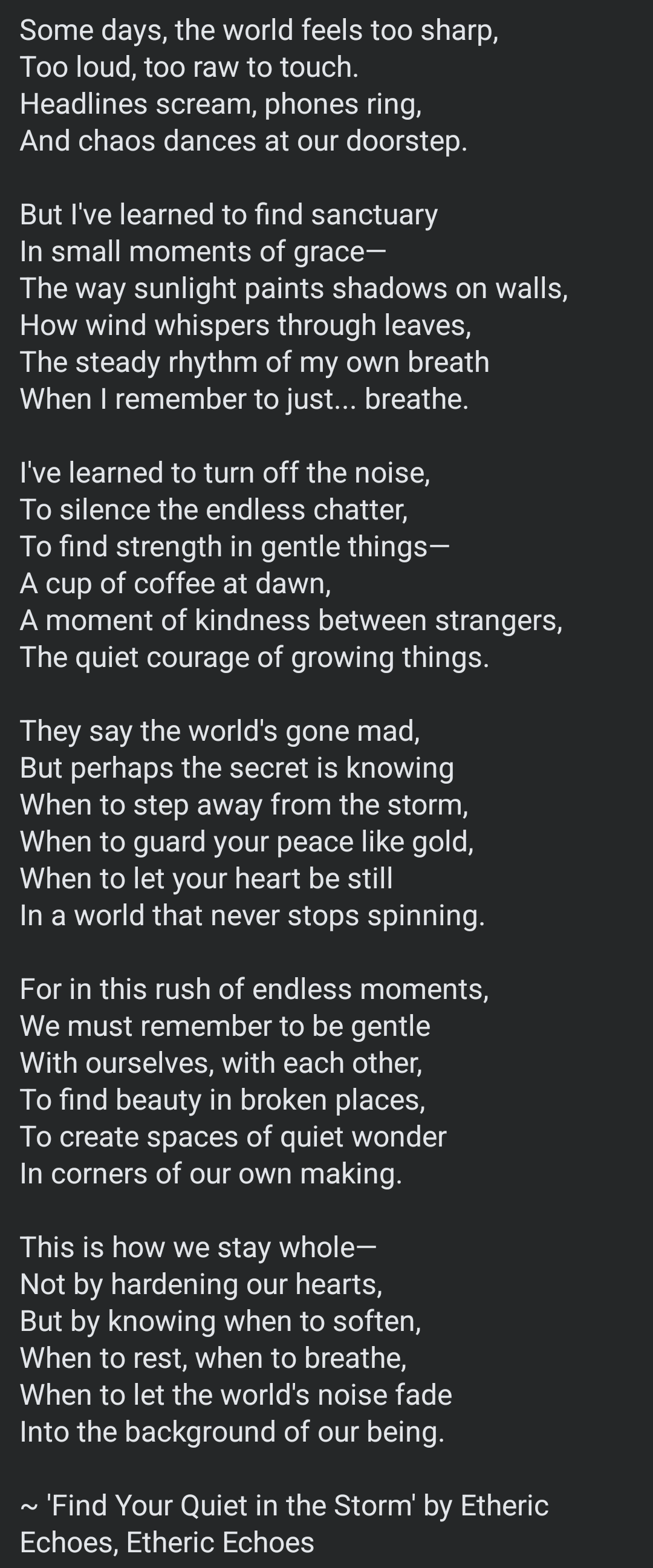 It's time to pause and take a deep breath.