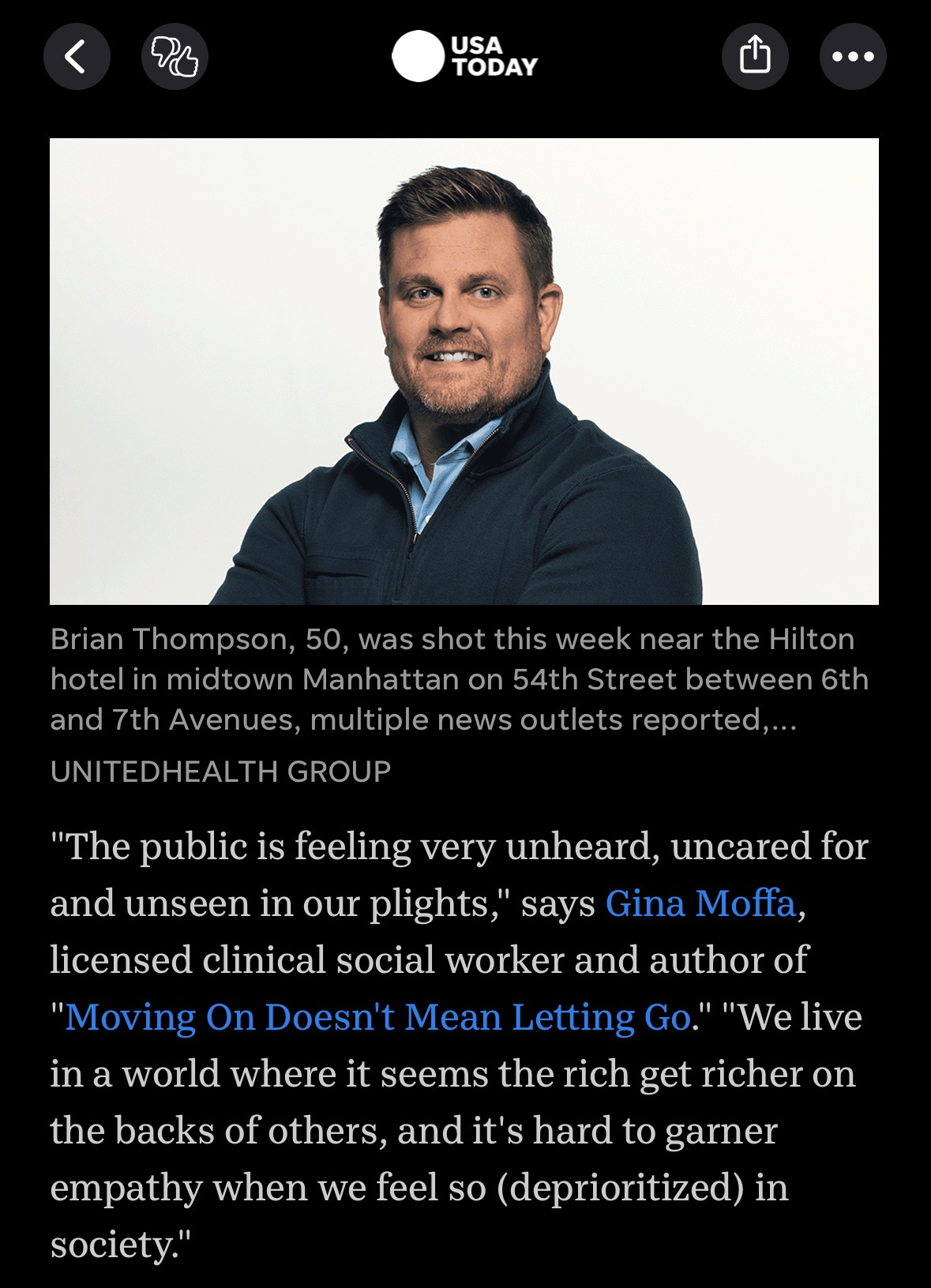USA Today's Insightful Piece on the Lack of Empathy for Thompson's Passing