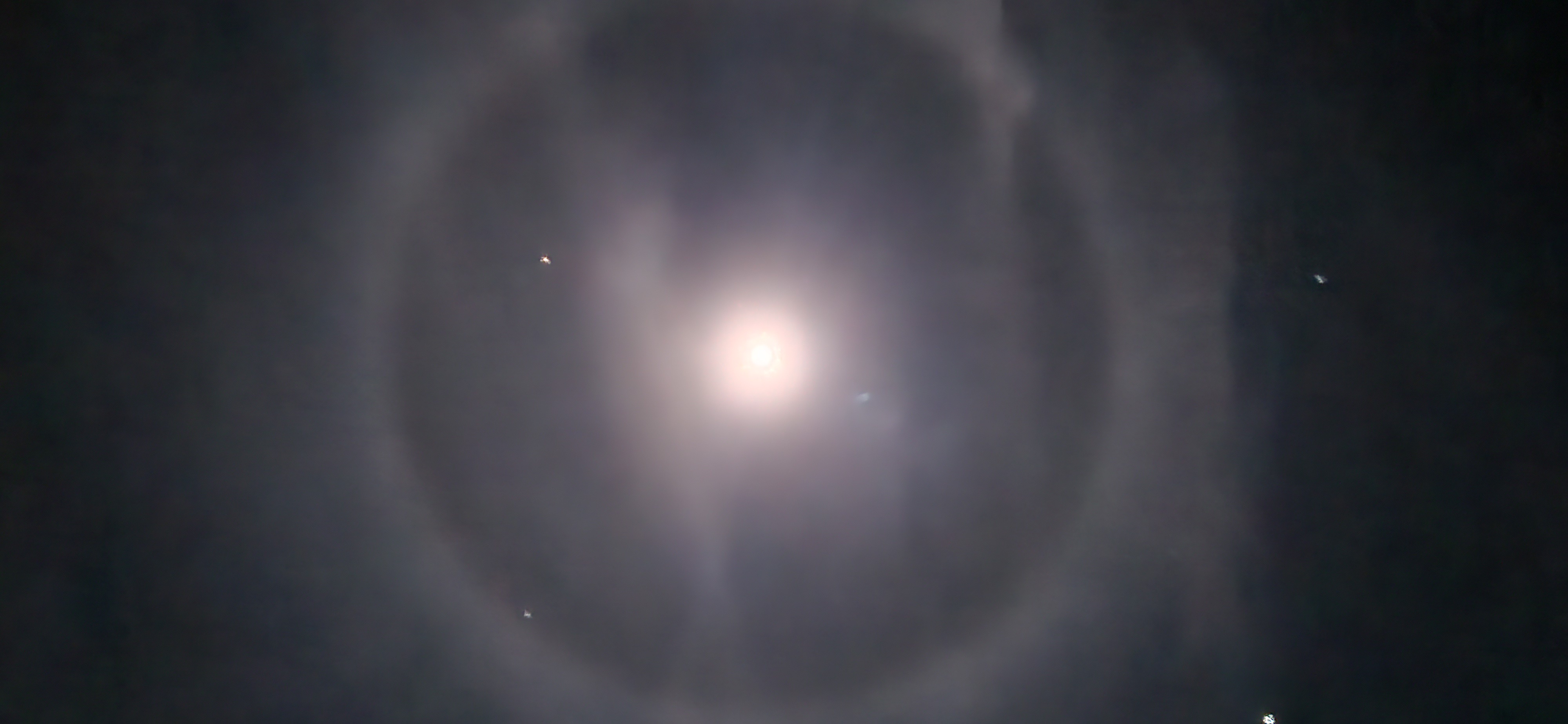 A Stunning Halo Surrounds the Moon