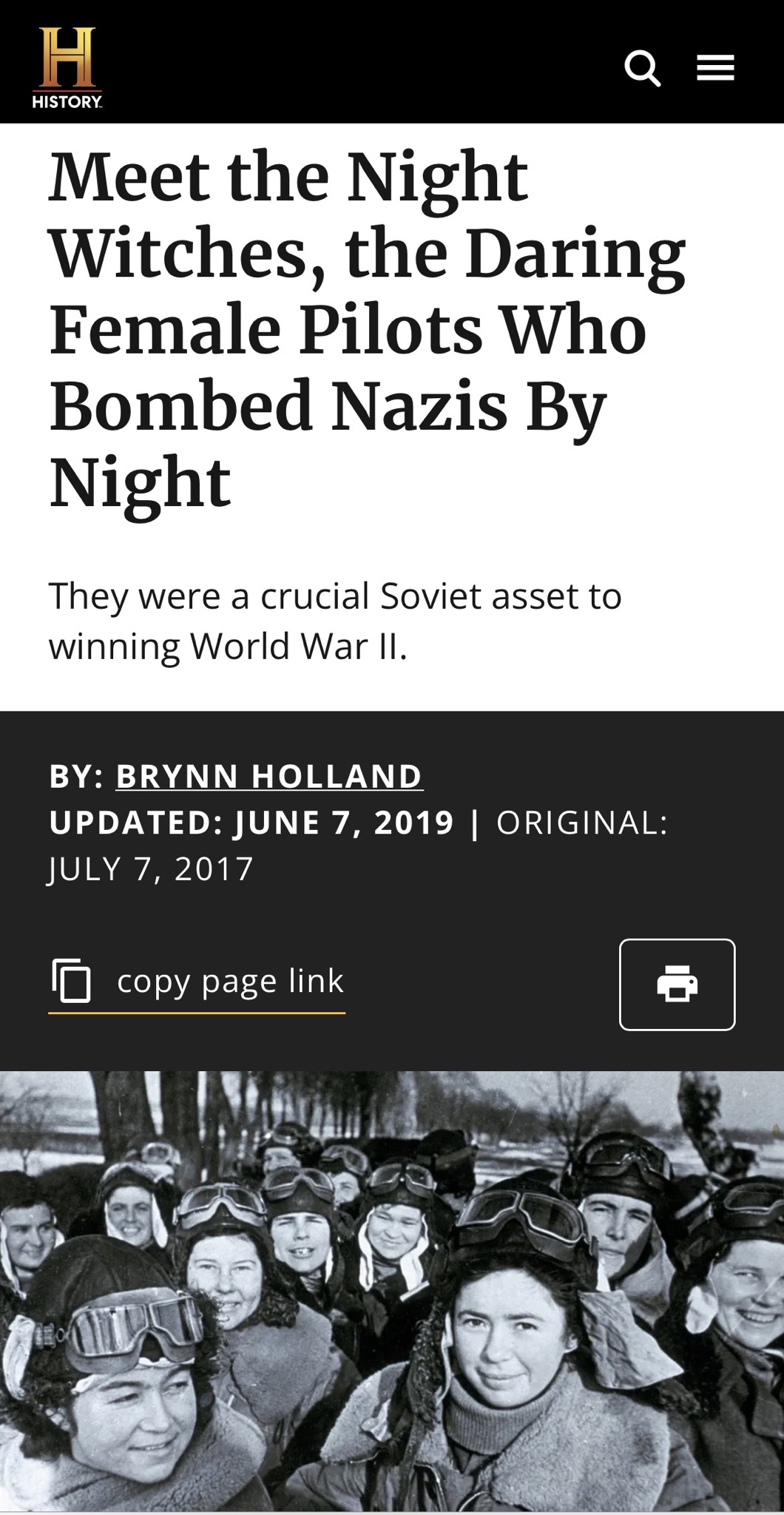 That's pretty fascinating! Discover the Night Witches!