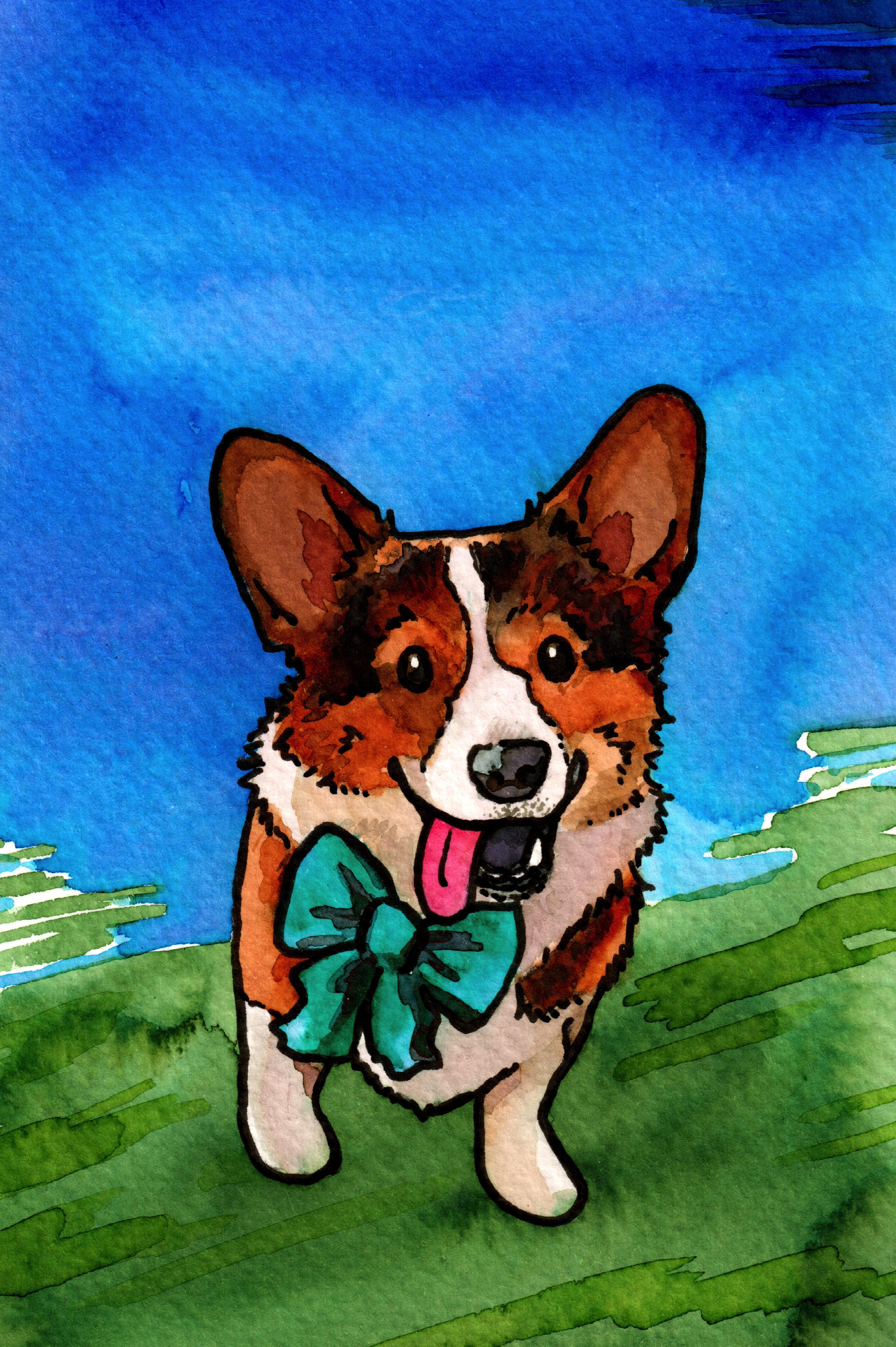 Daily Corgi Art: Meet Kagome, My Latest Creation!