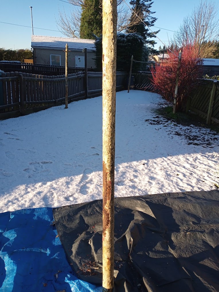 Before and after: My washing poles got a fresh coat of paint!