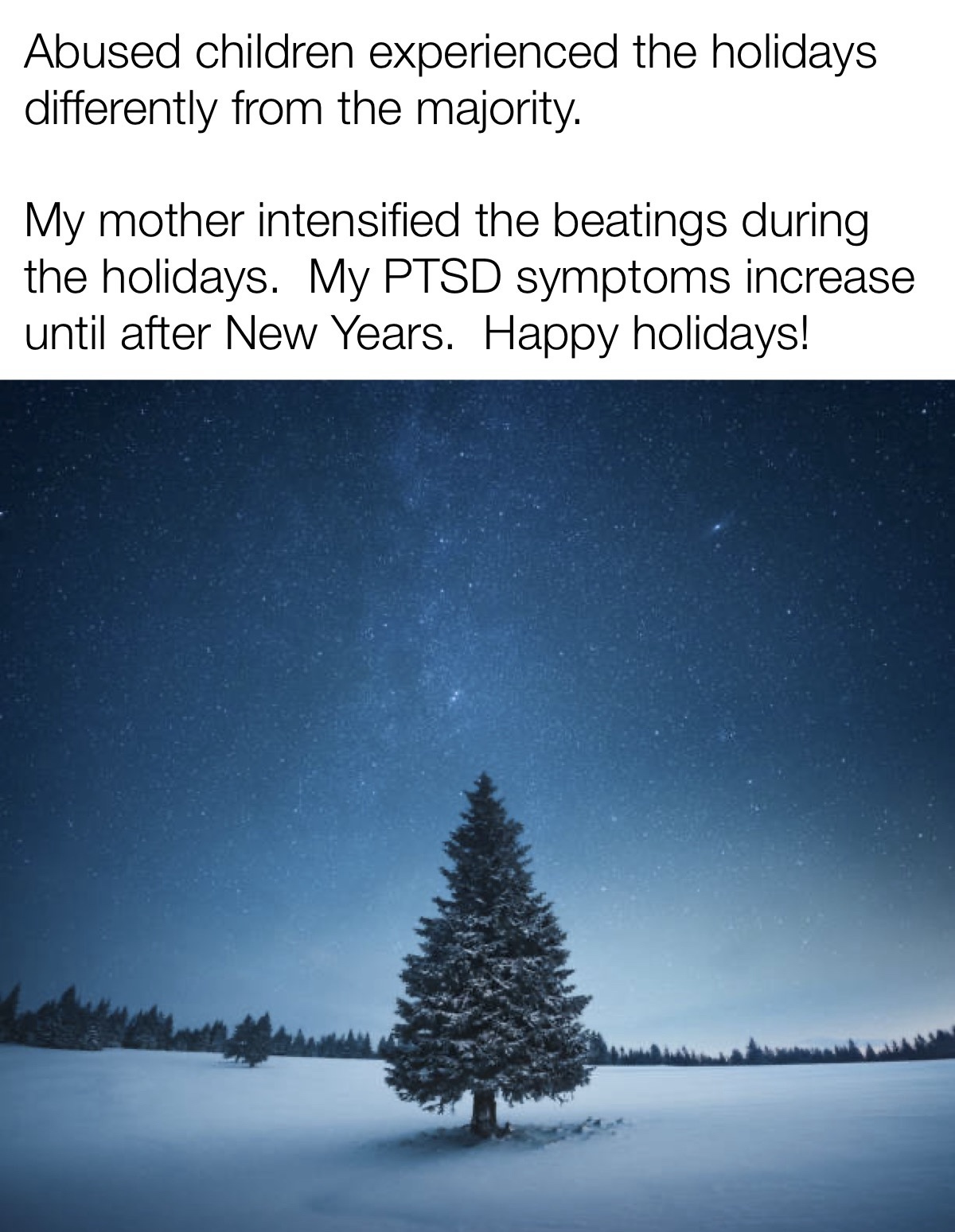 Wake me up when December is finally over!