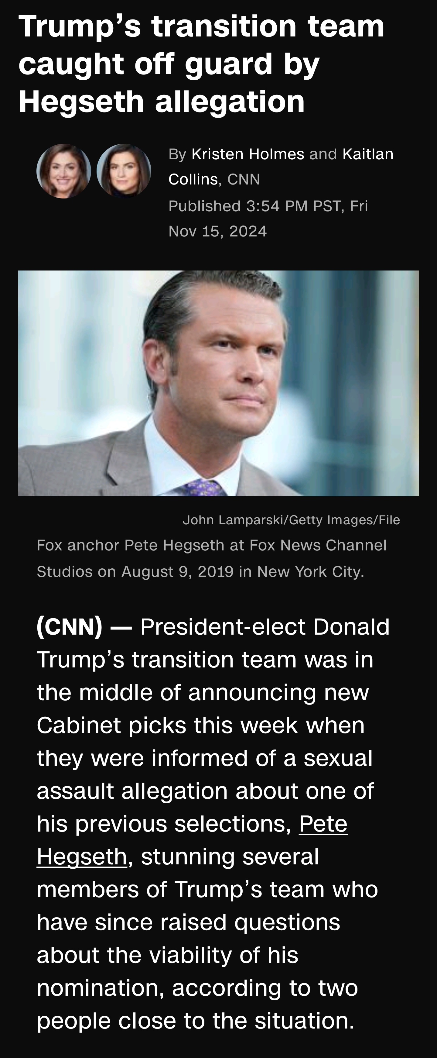 Surprised? I thought he would only pick the worst of the worst.