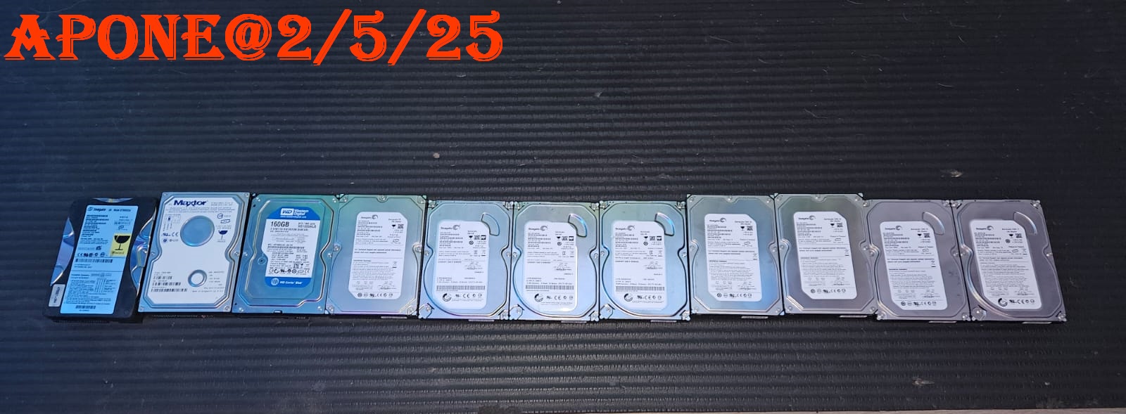 A Collection of Various 3.5" Hard Drives: From 60GB IDE to 750GB SATA