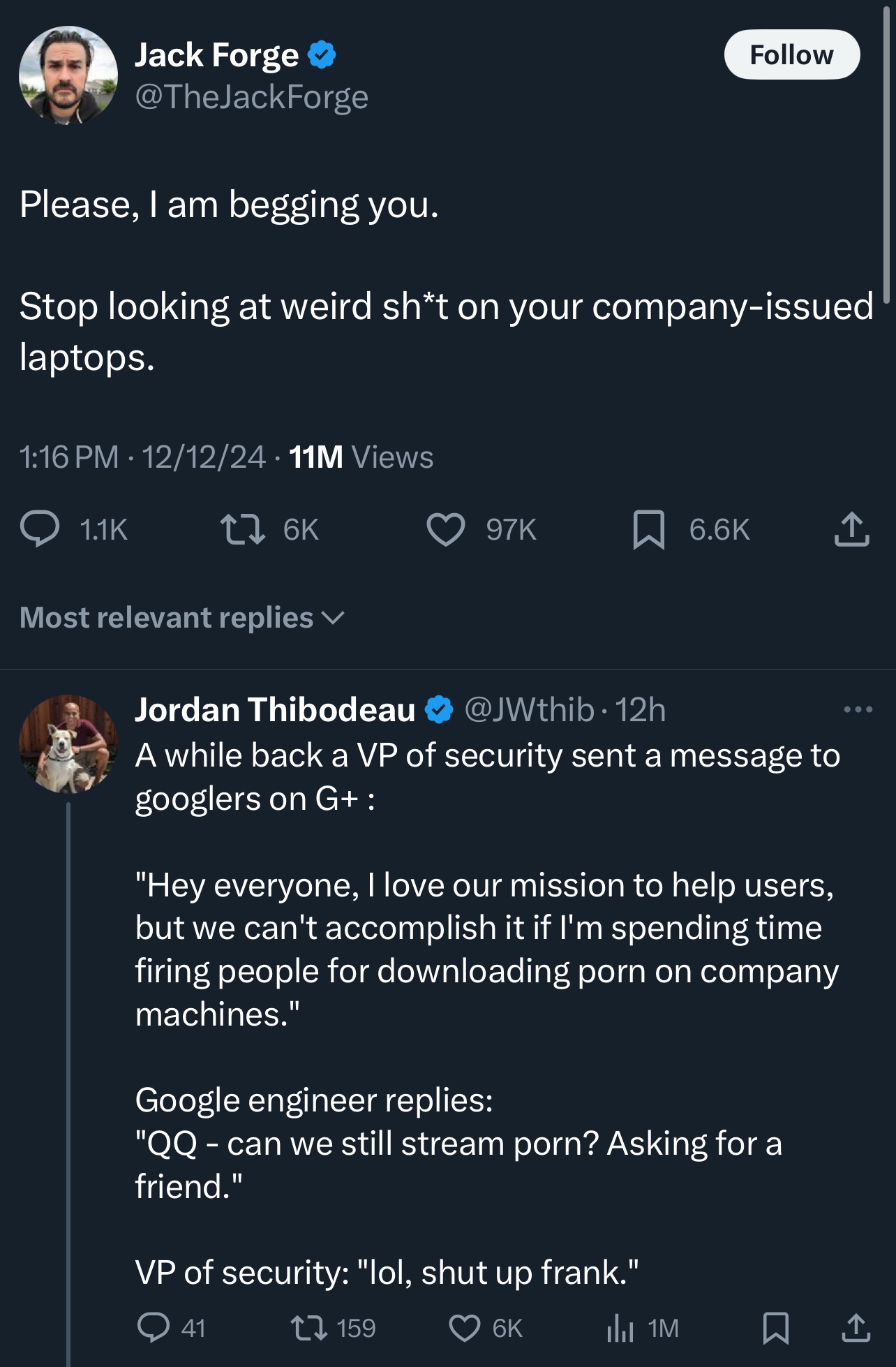 It's astonishing how I know multiple people who've been fired for browsing certain content on their work laptops.