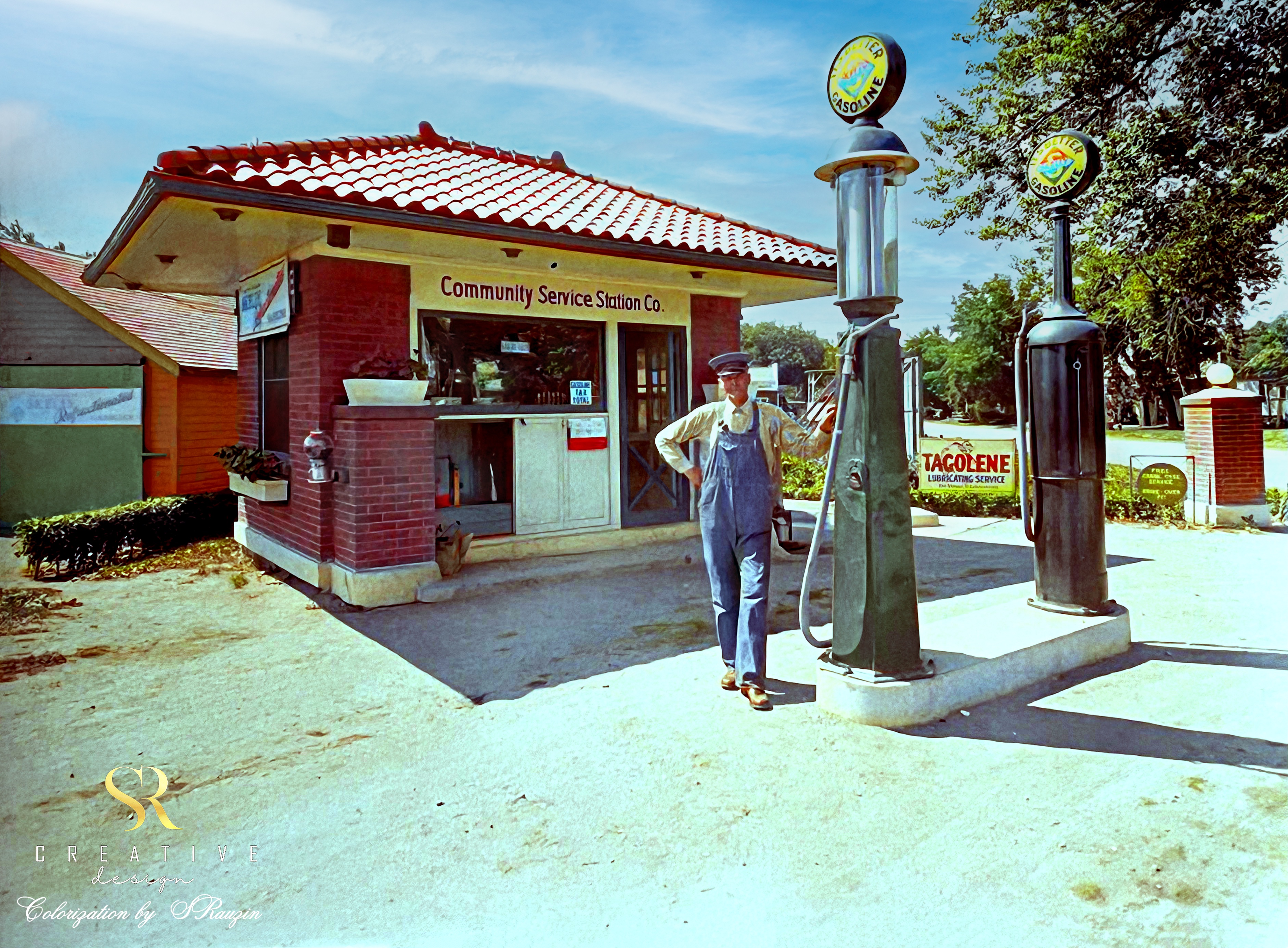 A Glimpse of History: Gas Station in Newell, IA, Circa 1900