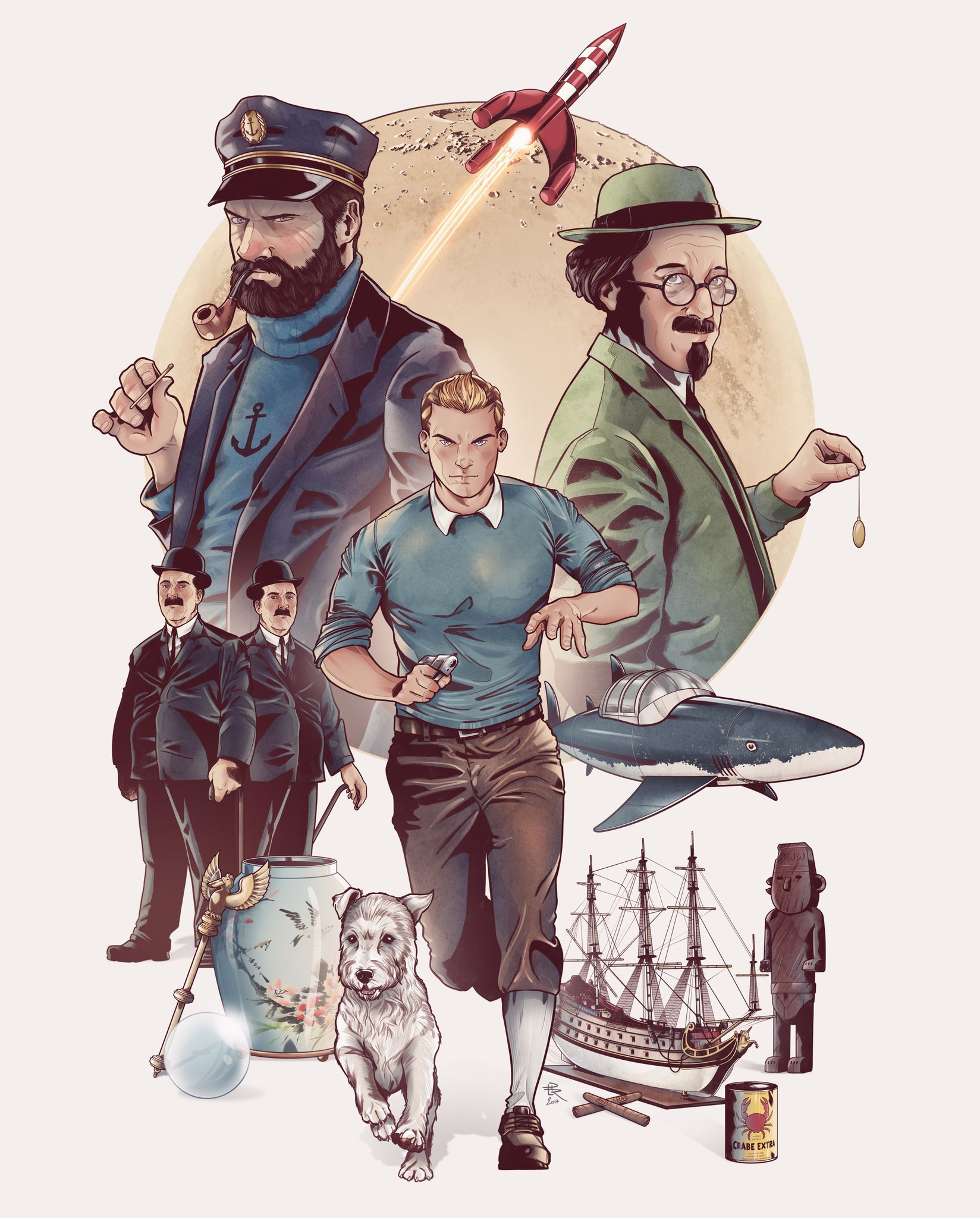 Tintin: A Creative Collaboration by Ludo D. Rodriguez and Dolson Lewis