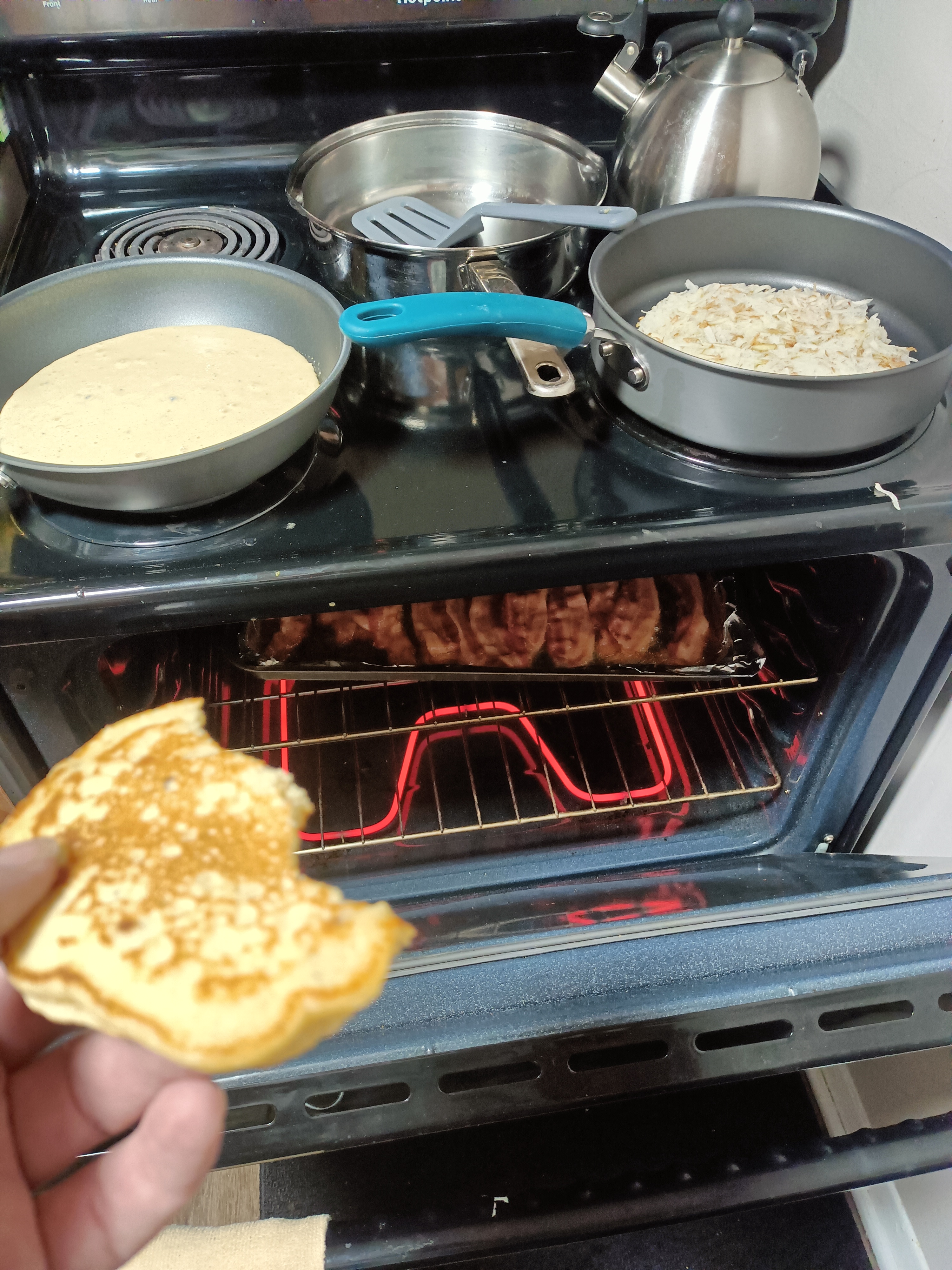 I Made It, So I Get to Taste the First Pancake!