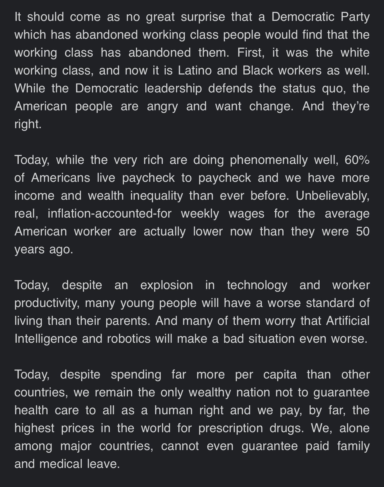 Straight from Bernie Sanders' social media!