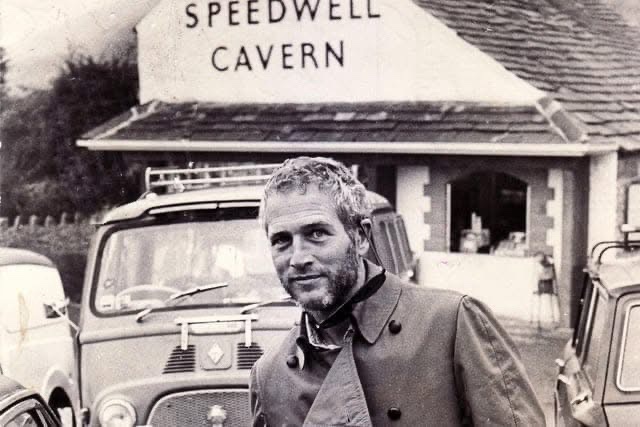 A Glimpse of Paul Newman at Speedwell Cavern in 1971