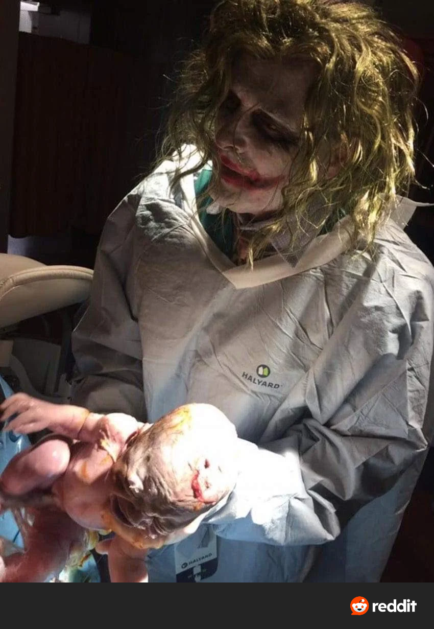 When the Doctor Shows Up as the Joker After a Halloween Bash