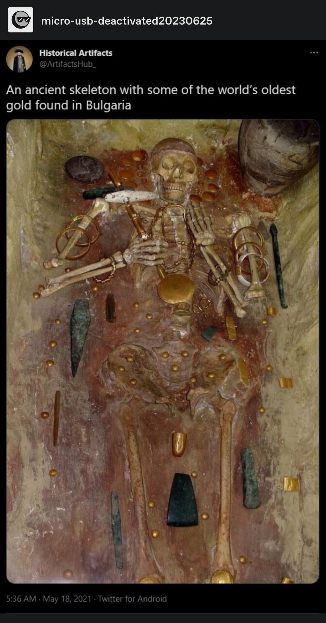 Unearthing History: Ancient Skeleton with the Oldest Gold in Bulgaria