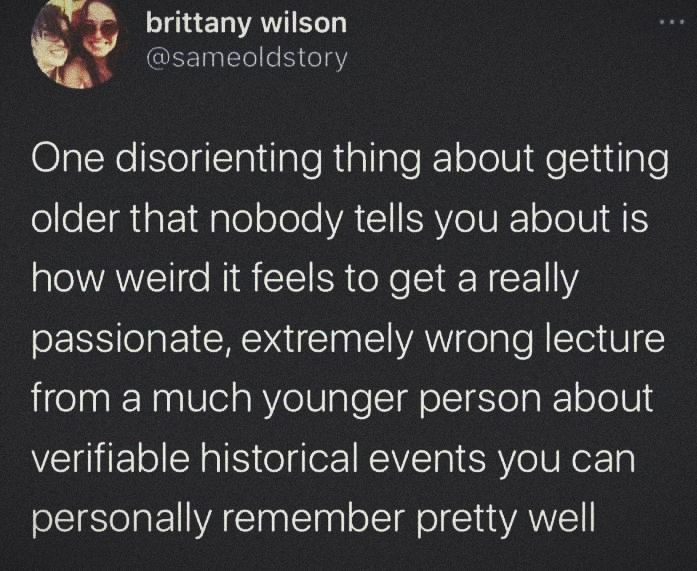 When a younger generation thinks 9/11 was just a blip in history, but I remember being a high school junior on that fateful day.