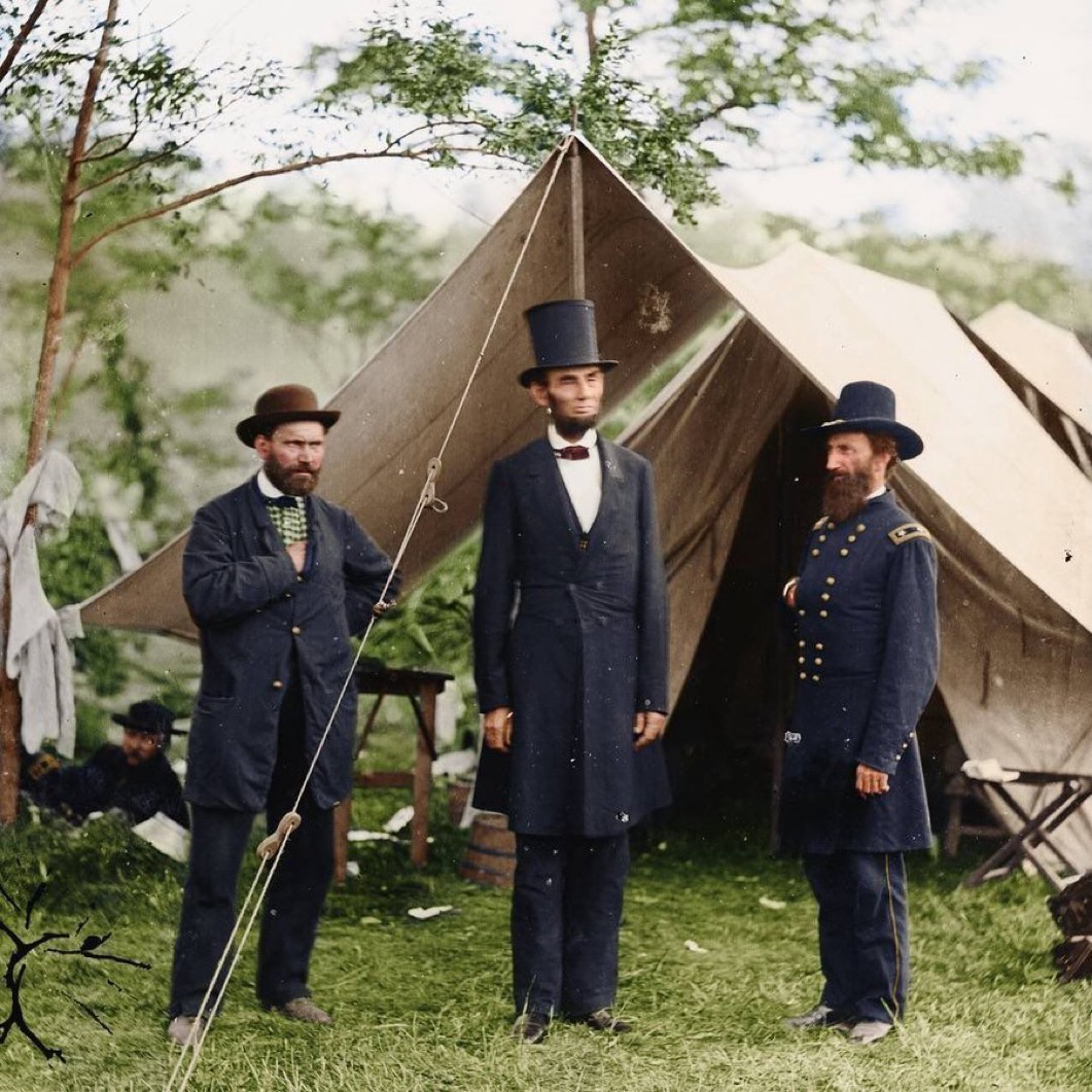 A Glimpse into History: Meeting President Abraham Lincoln in 1862, Now in Color