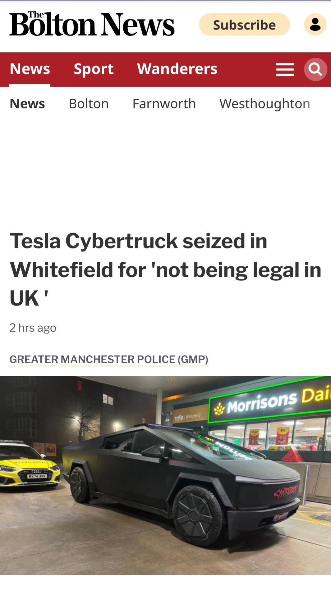 Kudos to the UK! No Cybertrucks on Our Roads!