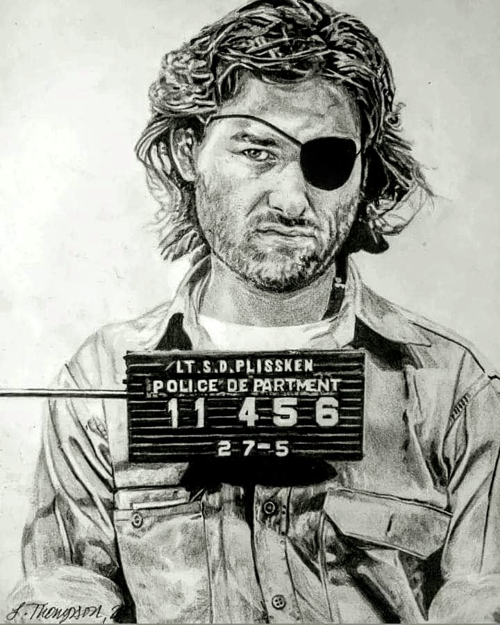 Artistic Throwback: My Pencil and Graphite Portrait of Snake Plissken