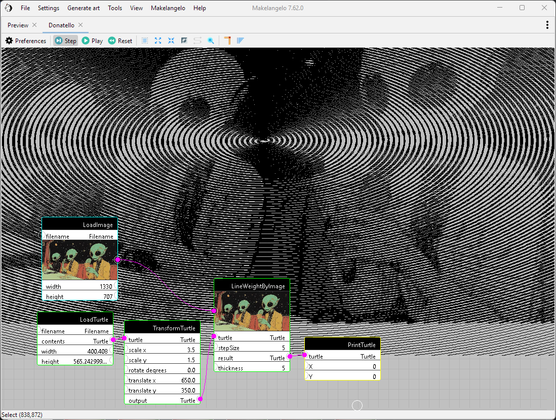 Creating Art with No-Code Procedural Plotting