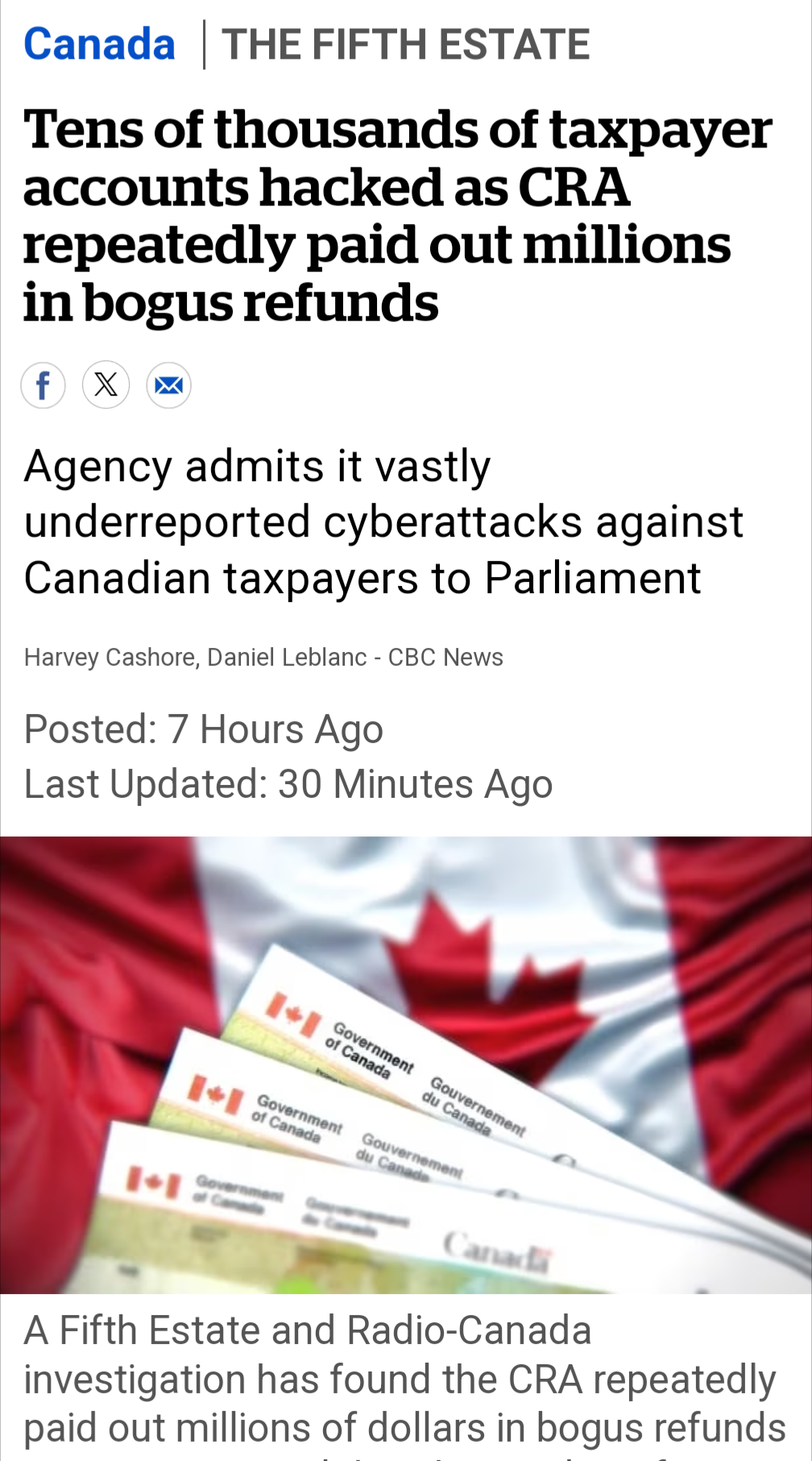 Not looking good, Canada! Are you holding up okay?