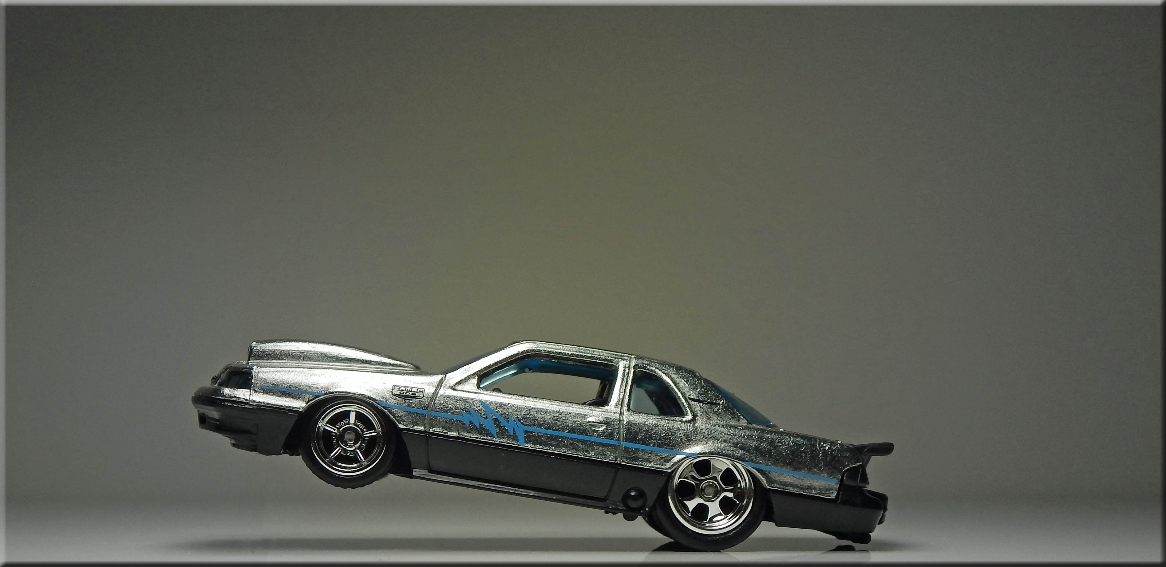 Revamped Hot Wheels Ford Thunderbird Dragster with a slick wheel swap