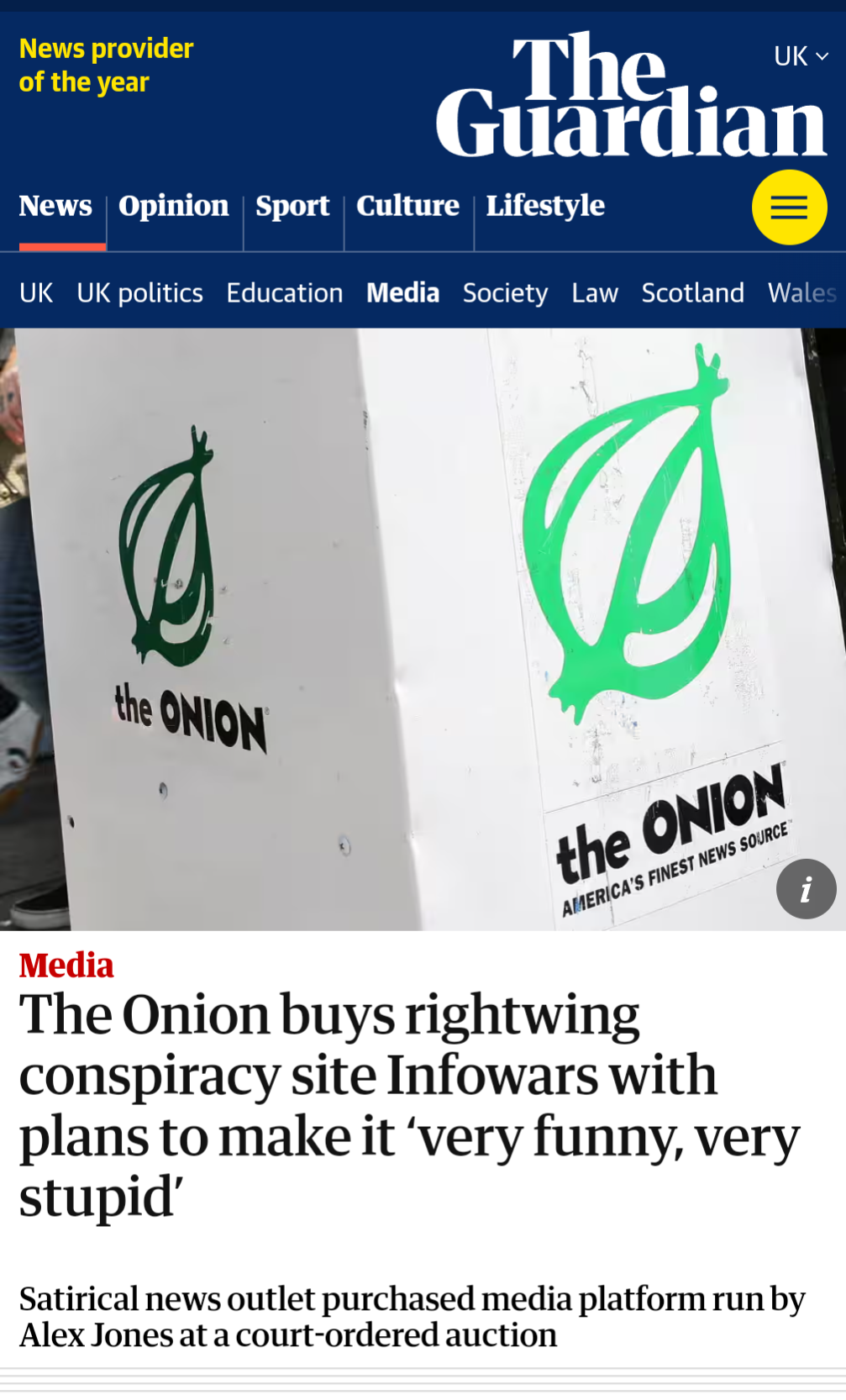 The Onion Acquires Infowars: What a Twist!