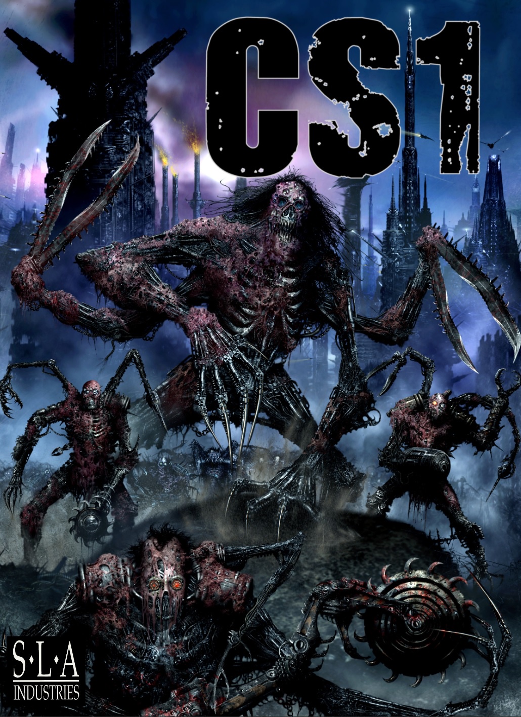 Cover Art for the SLA Industries RPG Supplement "Cannibal Sector 1" by Clint Langley