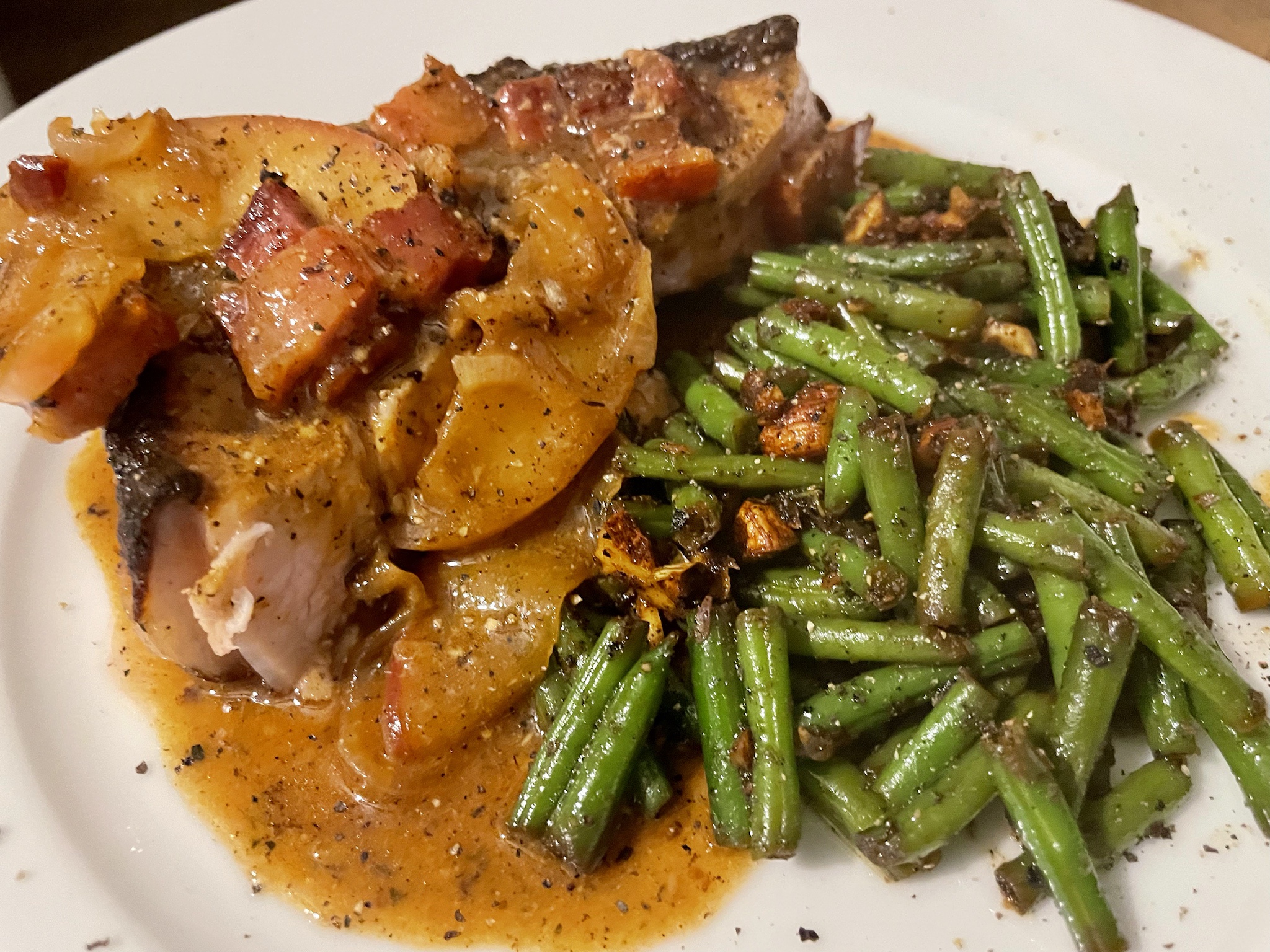 When the husband craves some delicious pork chops