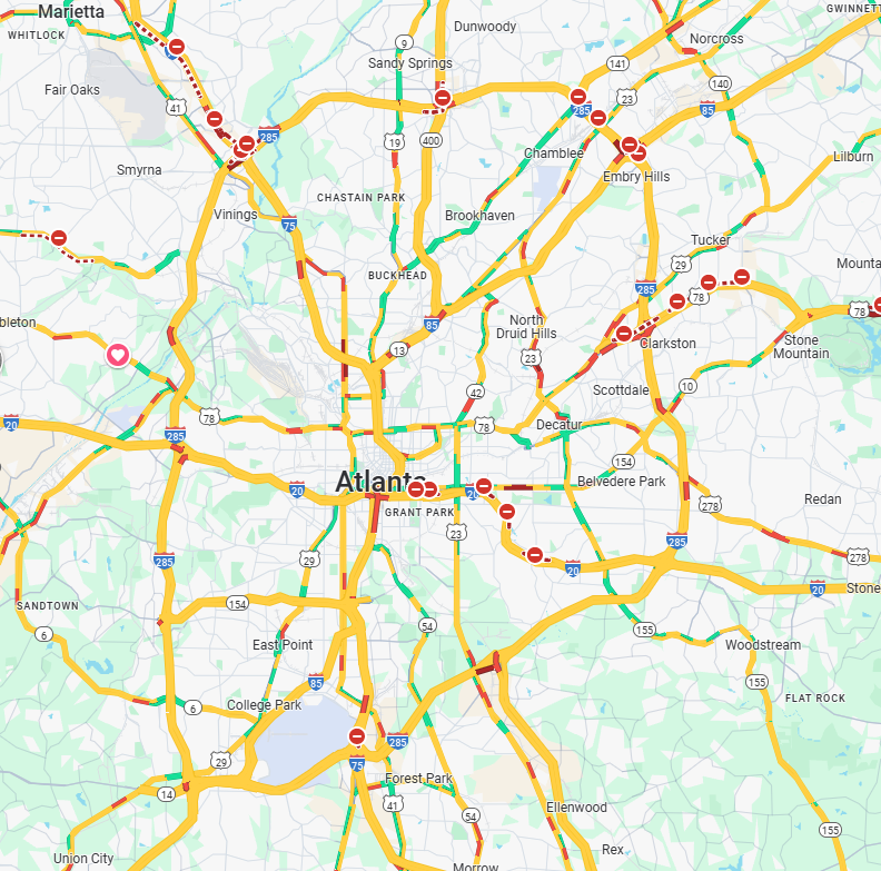 Atlanta's Morning Traffic: A Surprising Lack of Congestion