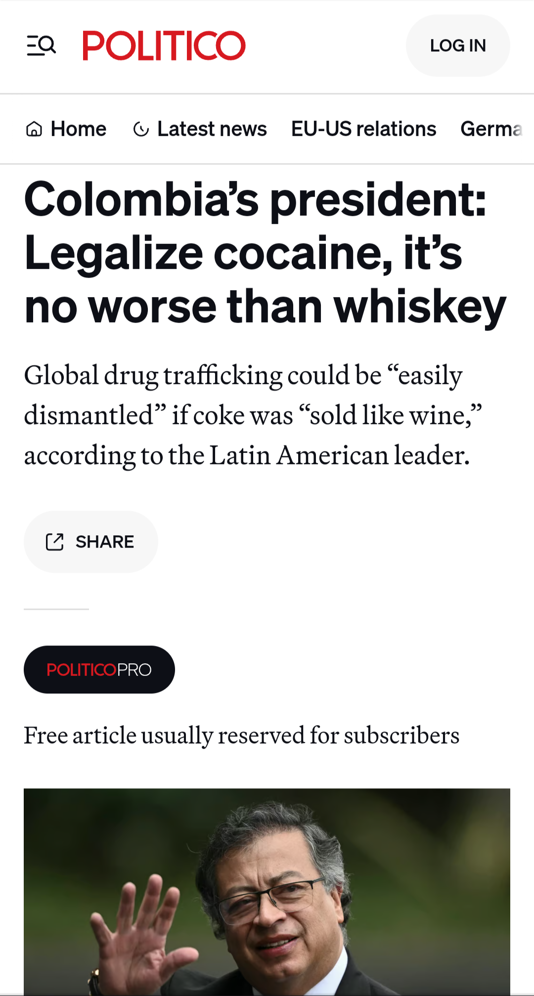 Colombian President Gustavo Petro's Controversial Take: Cocaine vs. Whisky