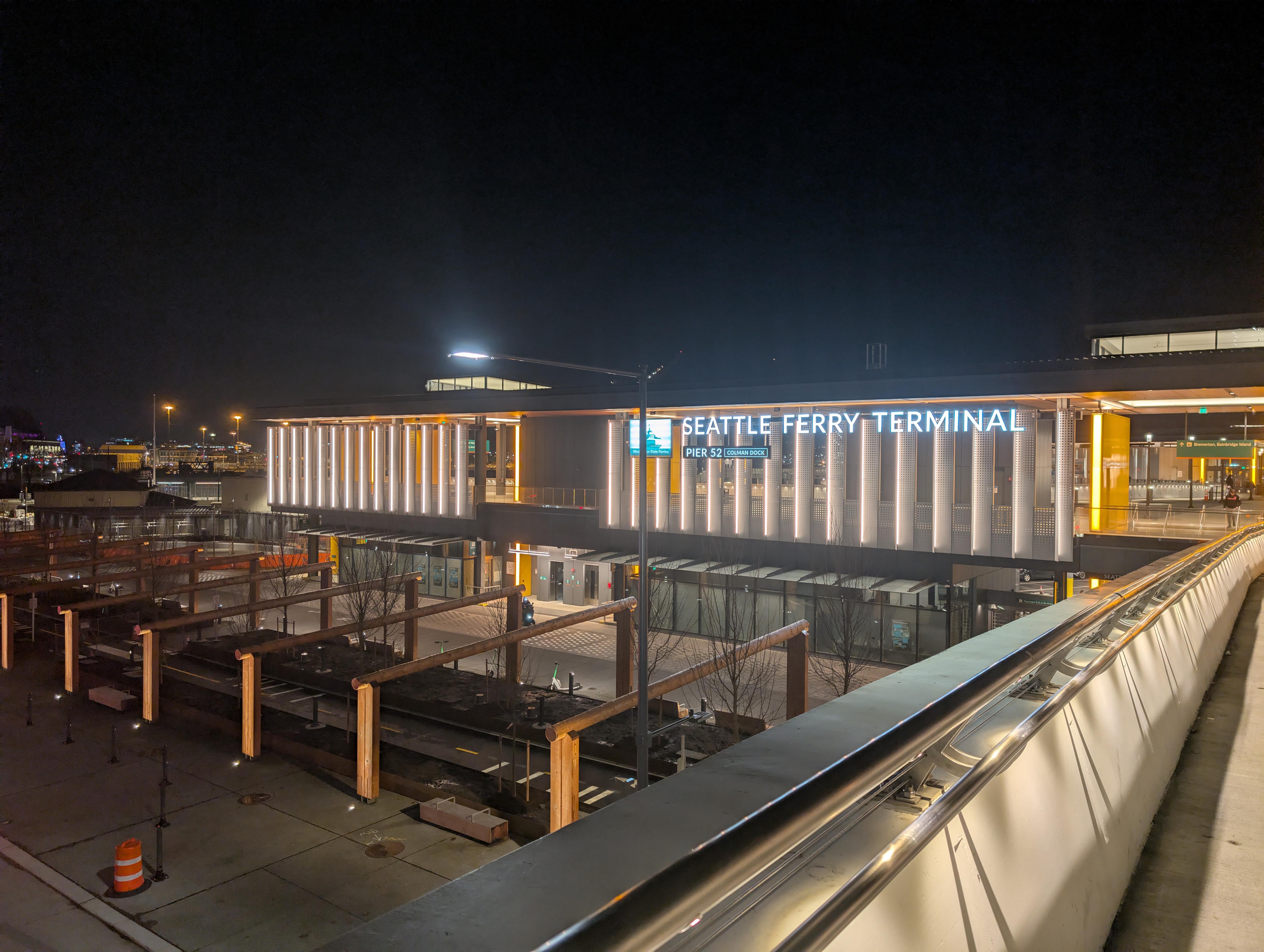 The Enchanting Seattle Ferry Terminal Under the Stars