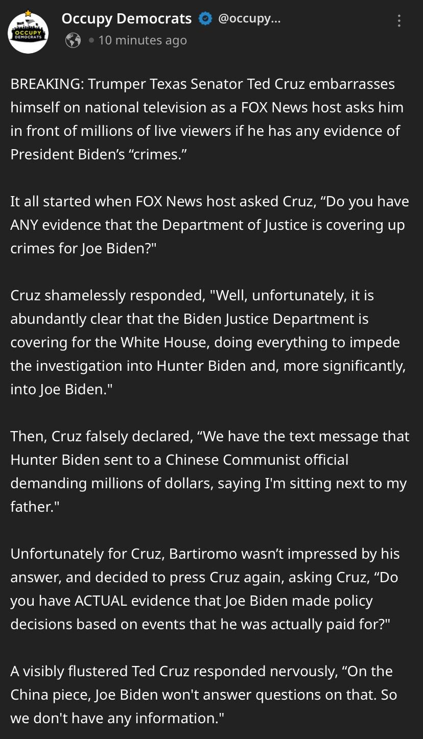 Why I can't stand that guy, Ted Cruz?