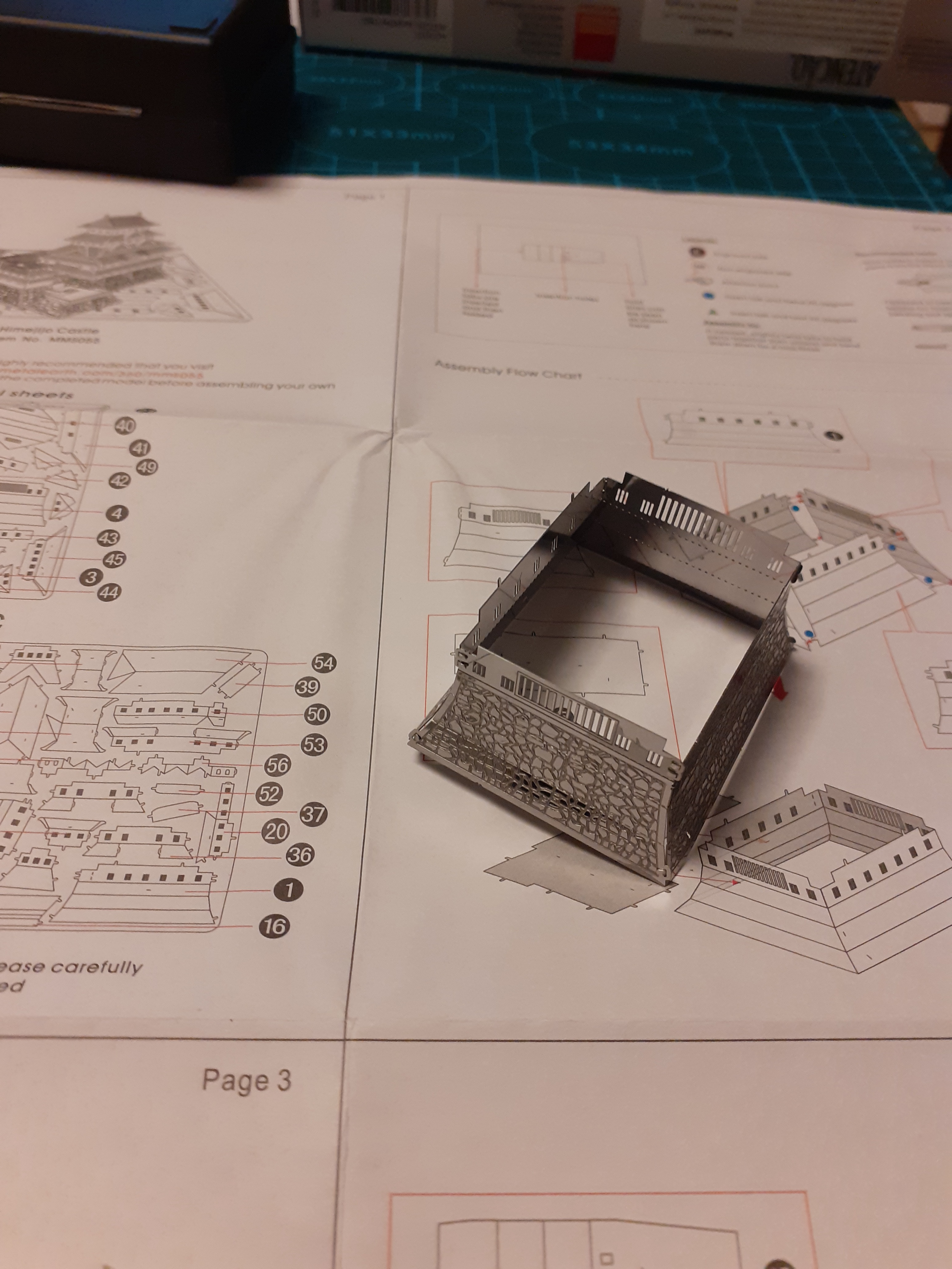 Progress Update on the Metal Earth Himeji Castle Model