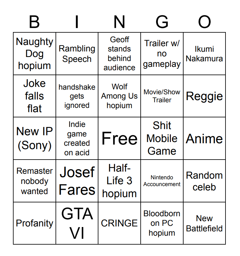 Get Ready for the 2024 Game Awards Bingo Card!