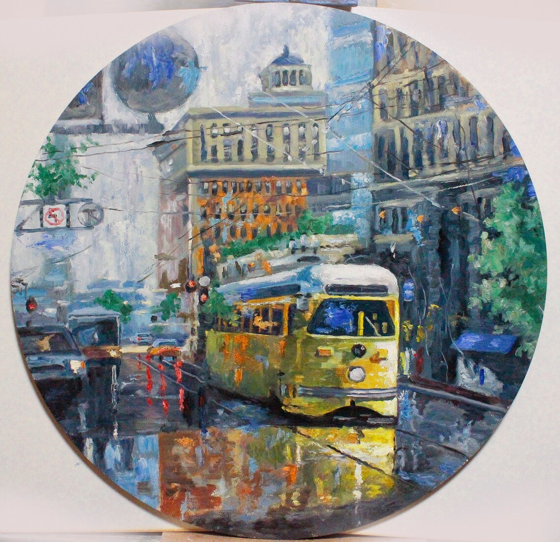 City Rain: My Artistic Oil Painting