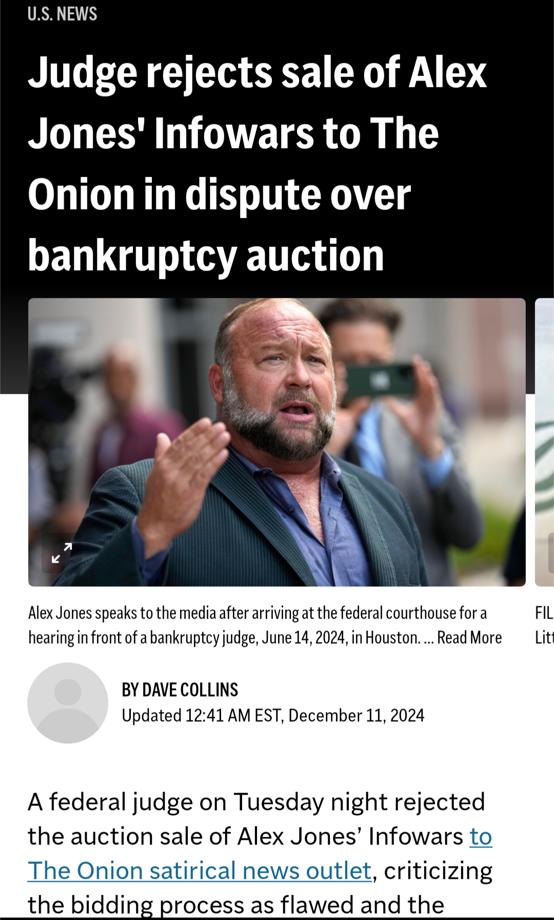 Court says no to Infowars' sale to The Onion