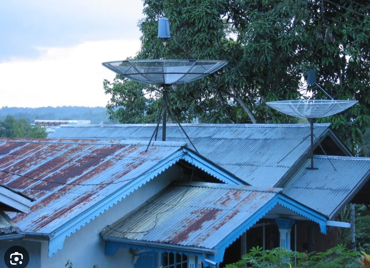 Satellite Dishes Positioned at the Equator