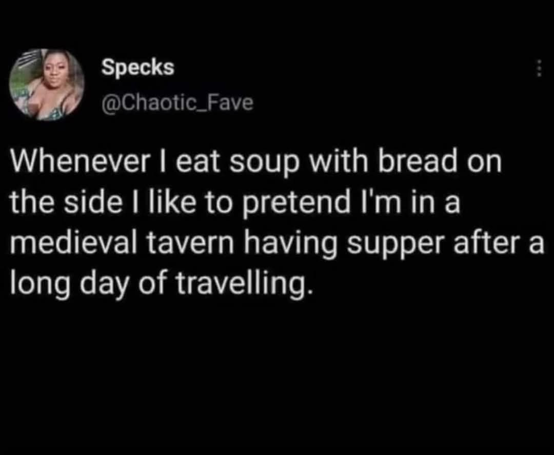 Savoring Clam Chowder and Bread for Dinner