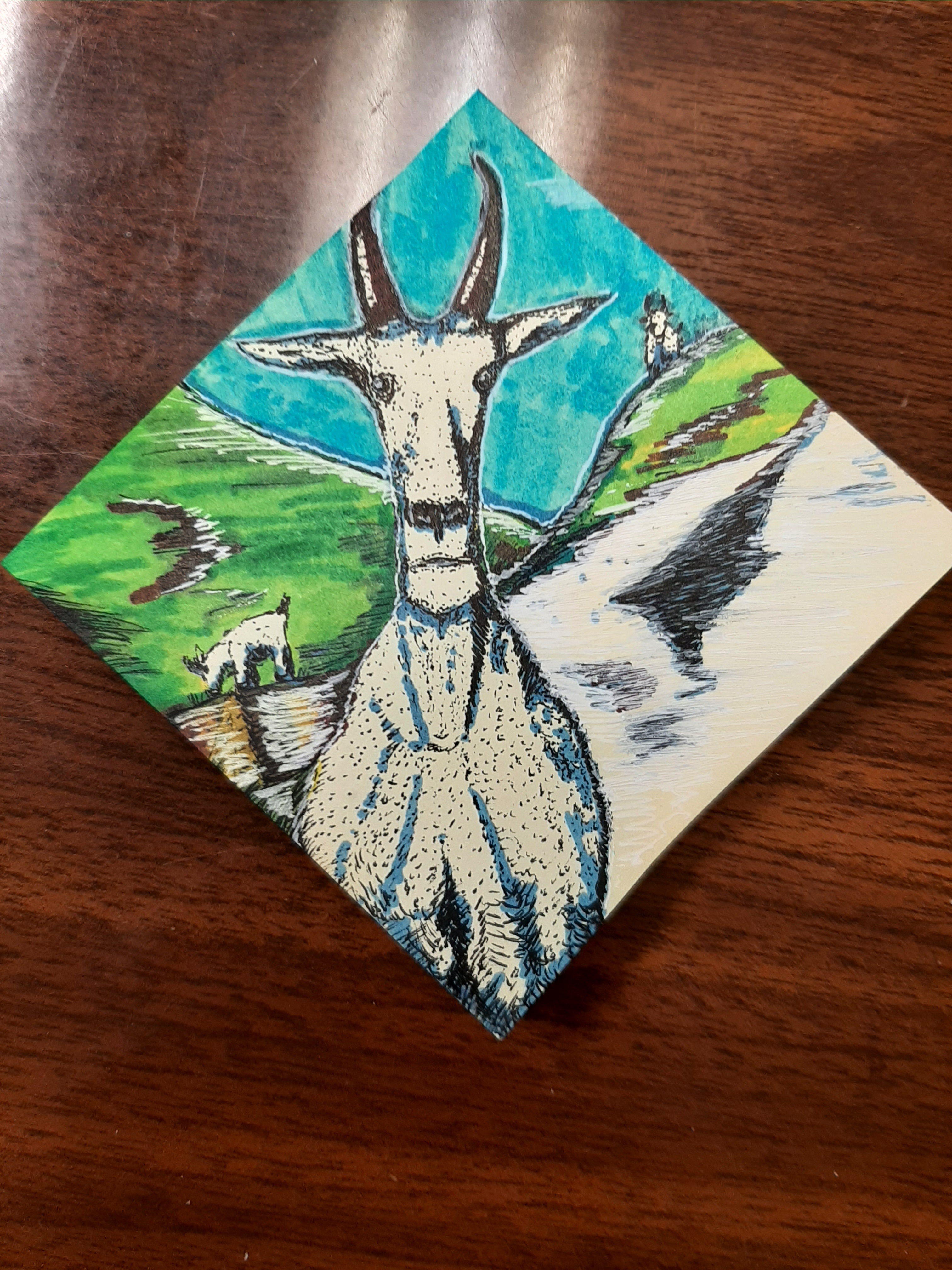 Behold the Post-It Note Mountain Goat!