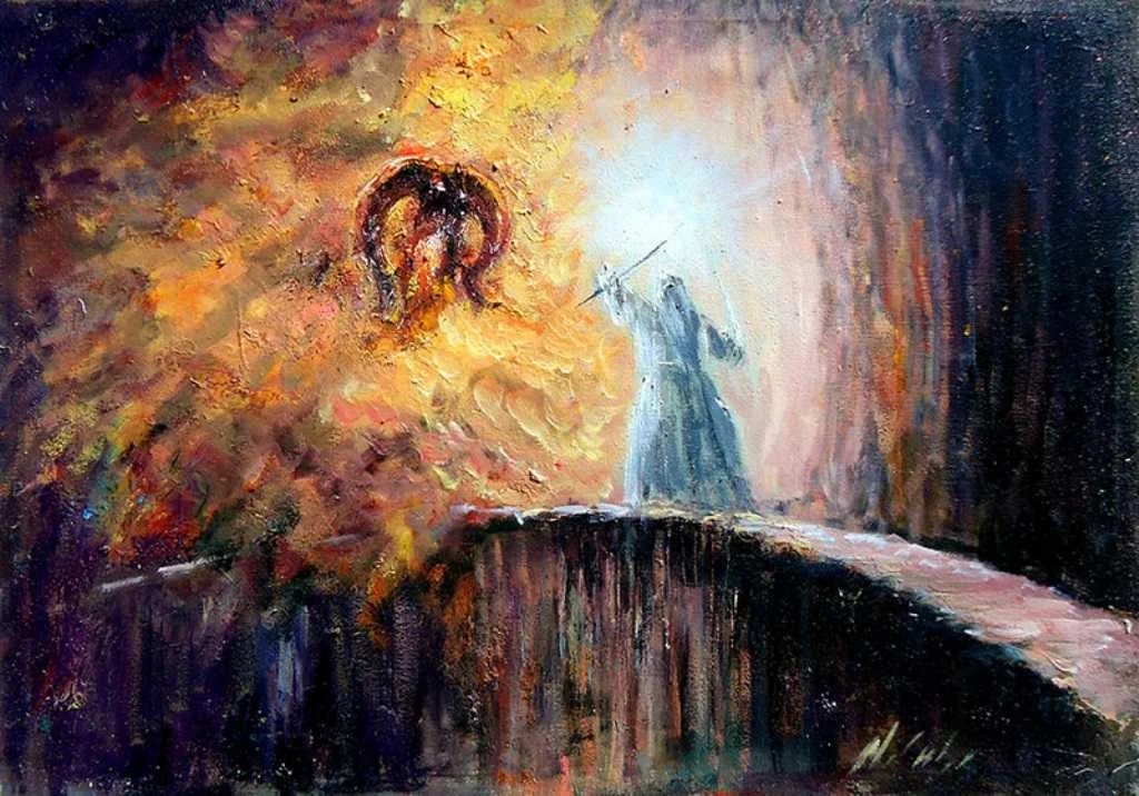 My Artistic Take on Balrog vs Gandalf the Grey