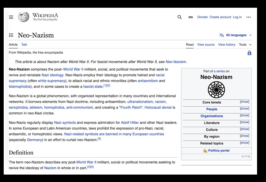 Understanding Neo-Nazism: A Wikipedia Insight