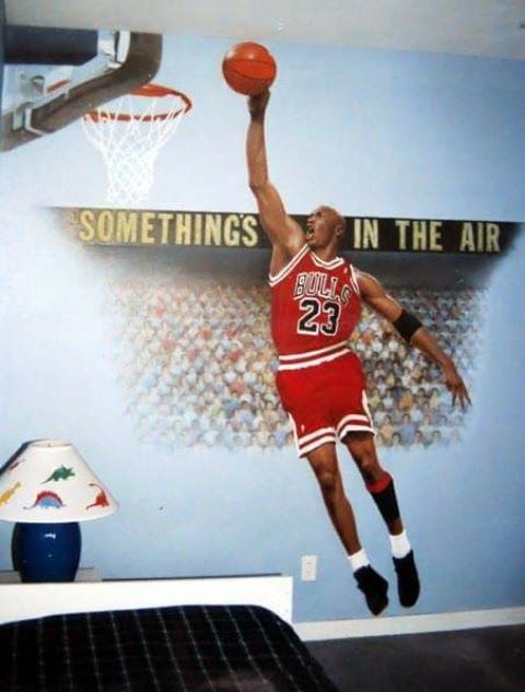 A Stunning Michael Jordan Mural for a Grandchild's Room